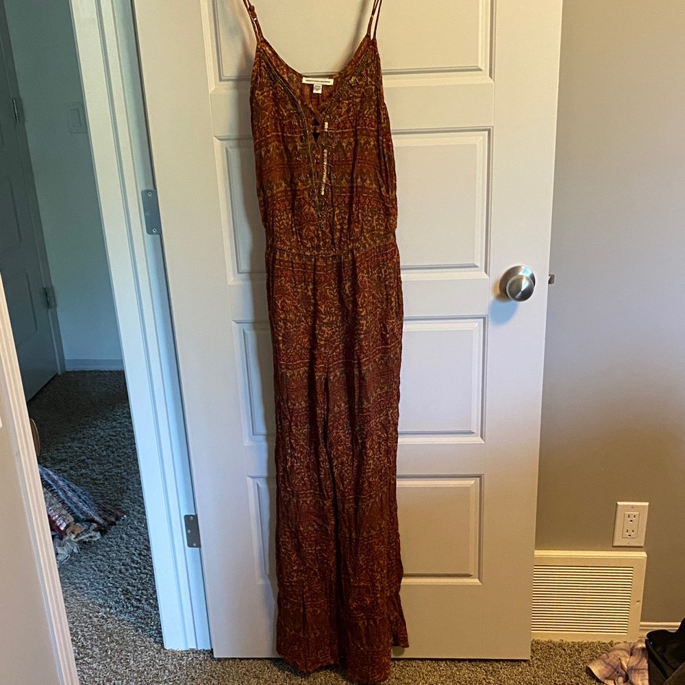American Eagle Outfitters Rust Jumpsuit